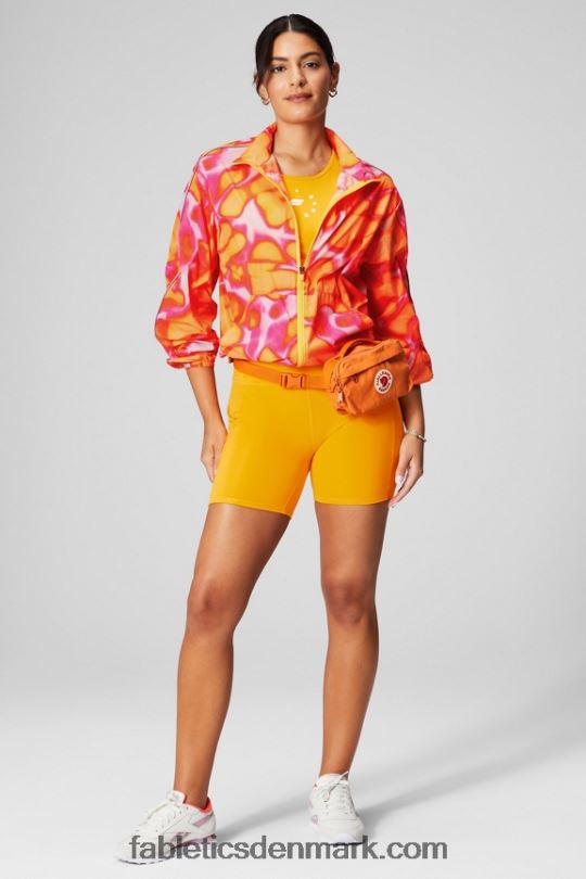 Fabletics Kvinder overdimensioneret flyweight windbreaker PNX2T2734 pink escape store sommergalskab/reflekssølv