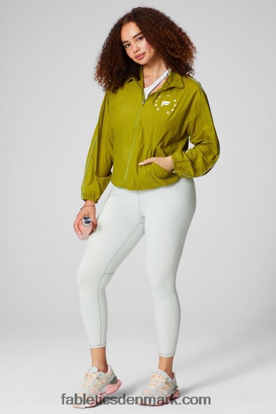 Fabletics Kvinder overdimensioneret flyweight windbreaker PNX2T2735 olivenlund/reflekterende sølv/grafik