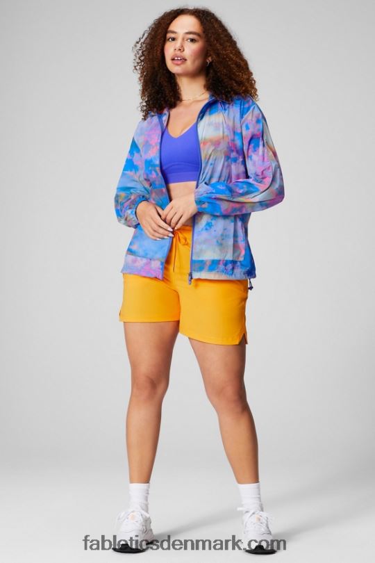 Fabletics Kvinder overdimensioneret flyweight windbreaker PNX2T2736 stor swelter/reflekterende sølv