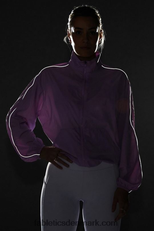 Fabletics Kvinder overdimensioneret flyweight windbreaker PNX2T2738 krystalhule/reflekterende sølv