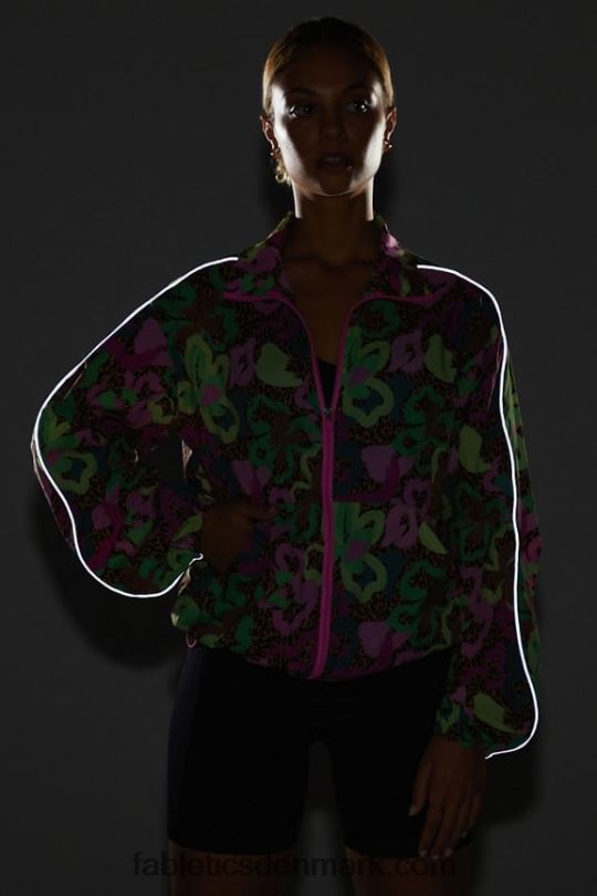 Fabletics Kvinder overdimensioneret flyweight windbreaker PNX2T2741 tropisk oase/reflekterende sølv