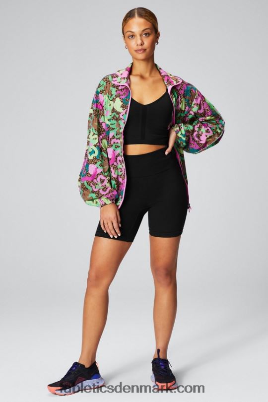 Fabletics Kvinder overdimensioneret flyweight windbreaker PNX2T2741 tropisk oase/reflekterende sølv