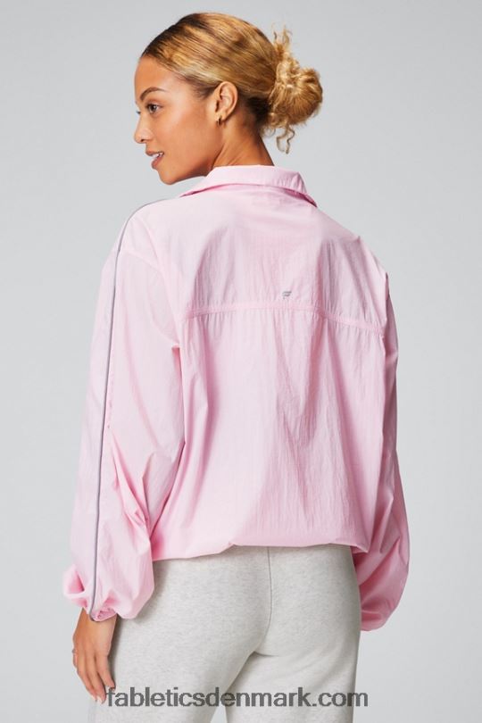 Fabletics Kvinder overdimensioneret flyweight windbreaker PNX2T2743 smuk pink/reflekterende sølv