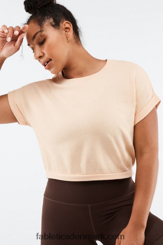 Fabletics Kvinder Cassie kortærmet sweatshirt PNX2T2054 varmt sand