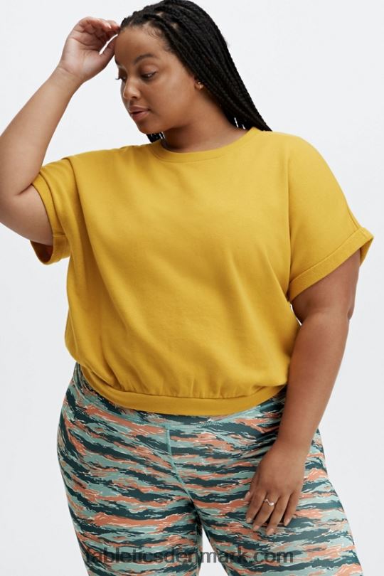 Fabletics Kvinder Cassie kortærmet sweatshirt PNX2T2056 sennep