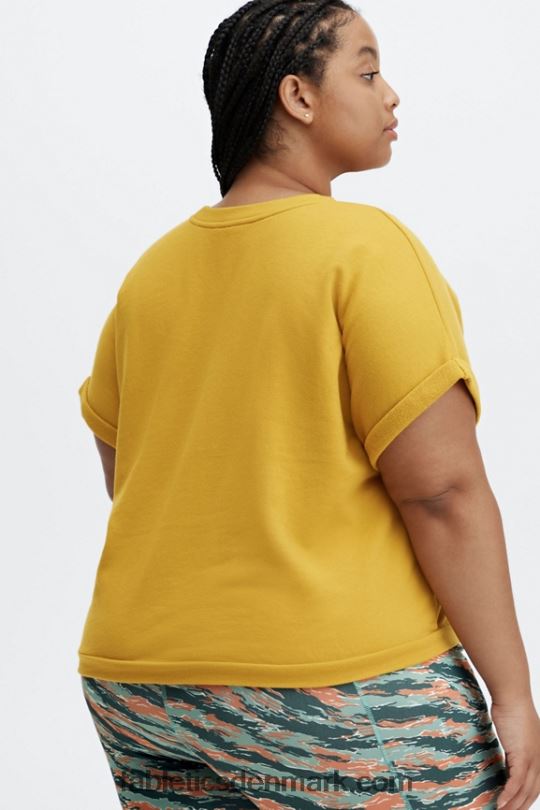 Fabletics Kvinder Cassie kortærmet sweatshirt PNX2T2056 sennep