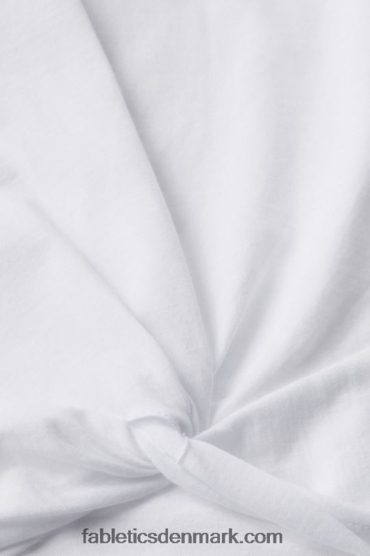 Fabletics Kvinder T-shirt foran i 100% bomuld PNX2T1945 klassisk hvid