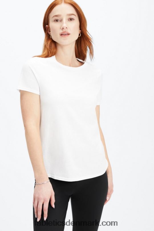 Fabletics Kvinder T-shirt i 100% bomuldsjersey PNX2T1994 lyse hvid