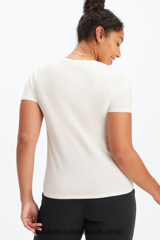 Fabletics Kvinder T-shirt i 100% bomuldsjersey PNX2T1996 hejre