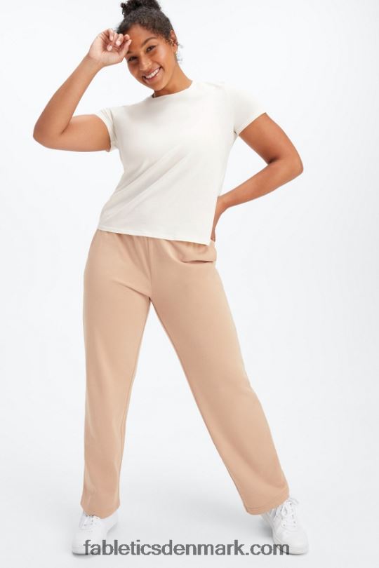 Fabletics Kvinder T-shirt i 100% bomuldsjersey PNX2T1996 hejre