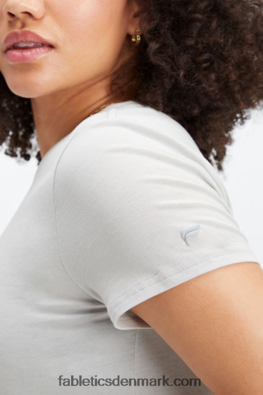 Fabletics Kvinder T-shirt i 100% bomuldsjersey PNX2T1997 mineralgrå