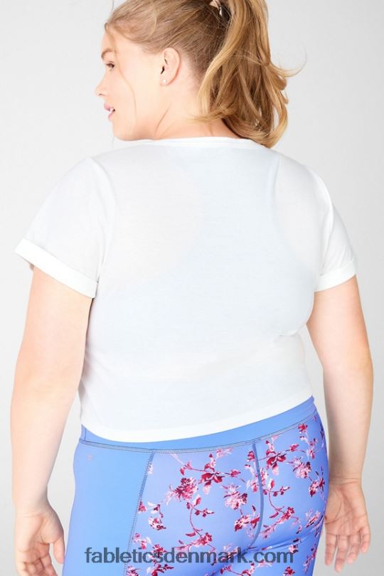 Fabletics Kvinder T-shirt med 100% bomuld PNX2T2108 hvid