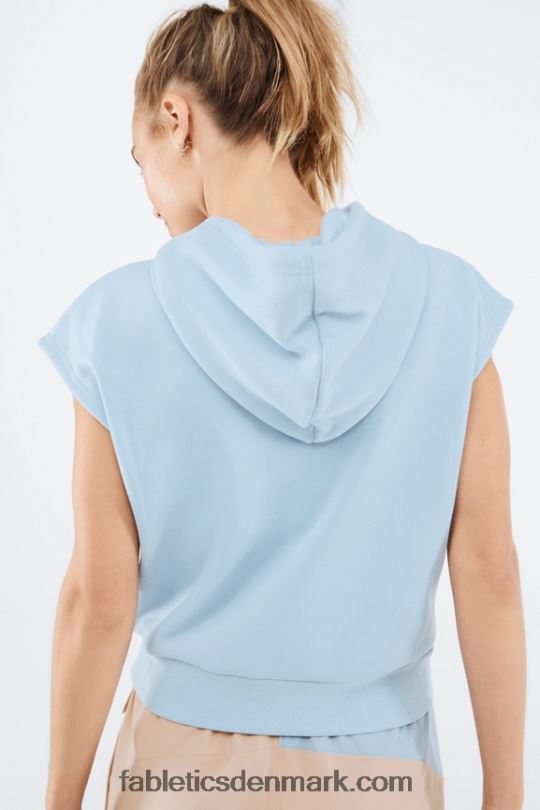 Fabletics Kvinder angela ærmeløs pullover hættetrøje PNX2T2081 blå sten