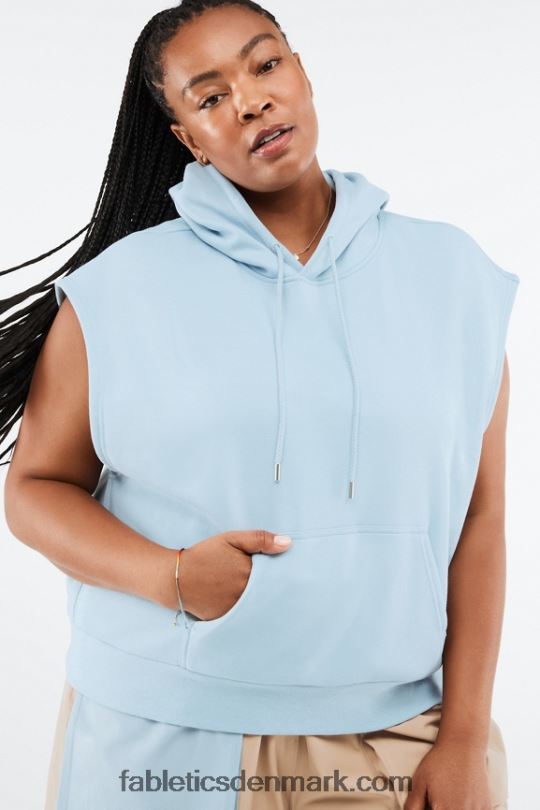 Fabletics Kvinder angela ærmeløs pullover hættetrøje PNX2T2082 blå sten