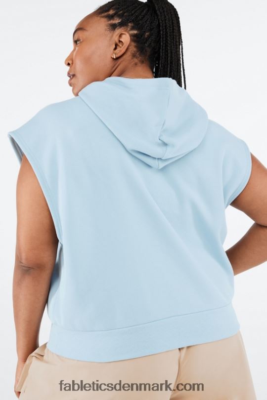 Fabletics Kvinder angela ærmeløs pullover hættetrøje PNX2T2082 blå sten