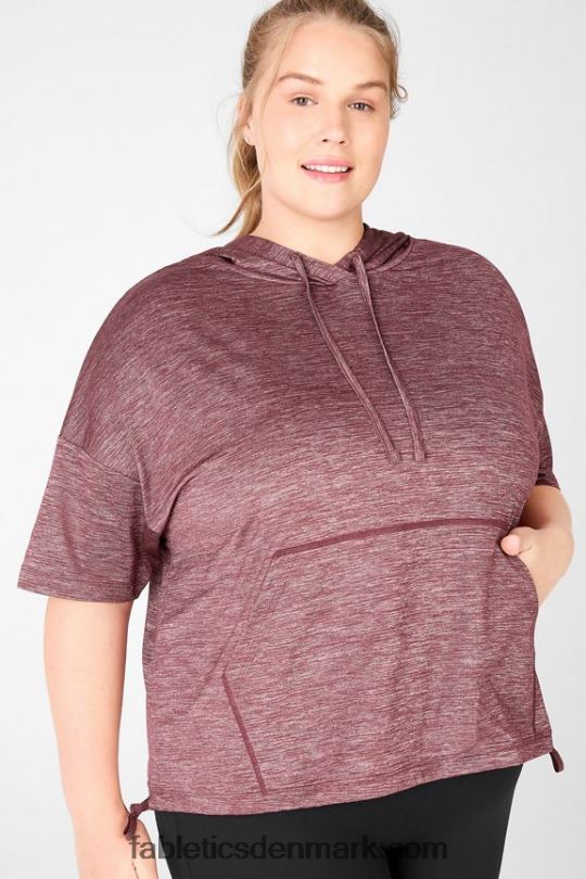 Fabletics Kvinder bea kortærmet hættetrøje PNX2T2111 rustlyng