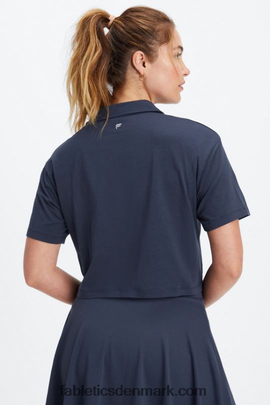 Fabletics Kvinder boxy kortærmet polo PNX2T2002 klassisk flåde