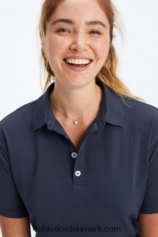 Fabletics Kvinder boxy kortærmet polo PNX2T2002 klassisk flåde