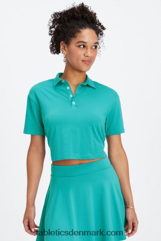 Fabletics Kvinder boxy kortærmet polo PNX2T2003 mørk krikand