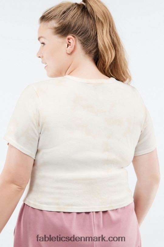 Fabletics Kvinder cora slim t-shirt PNX2T2071 havre bindefarve