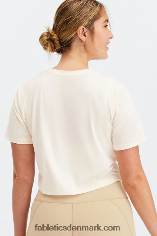 Fabletics Kvinder dry-flex cropped kortærmet t-shirt PNX2T1969 hejre