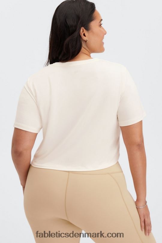 Fabletics Kvinder dry-flex cropped kortærmet t-shirt PNX2T1970 hejre