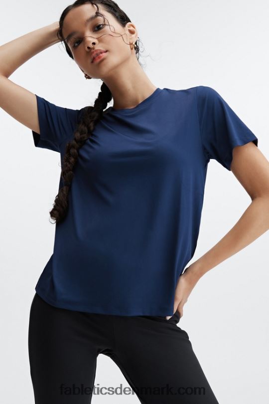 Fabletics Kvinder dry-flex t-shirt PNX2T2014 dyb flåde