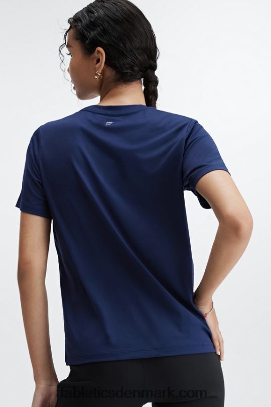 Fabletics Kvinder dry-flex t-shirt PNX2T2014 dyb flåde