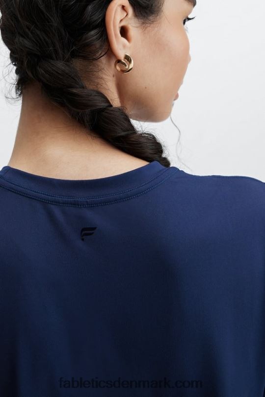 Fabletics Kvinder dry-flex t-shirt PNX2T2014 dyb flåde