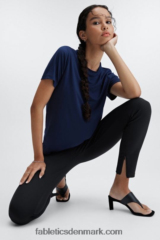 Fabletics Kvinder dry-flex t-shirt PNX2T2014 dyb flåde