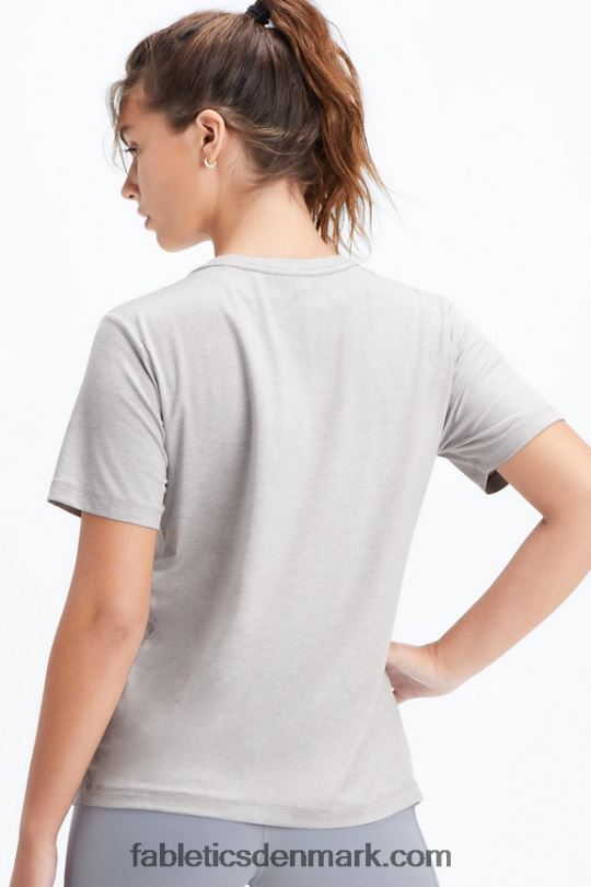 Fabletics Kvinder dry-flex t-shirt PNX2T2017 lysegrå lyng