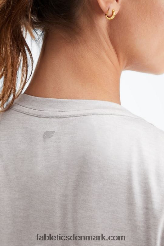 Fabletics Kvinder dry-flex t-shirt PNX2T2017 lysegrå lyng