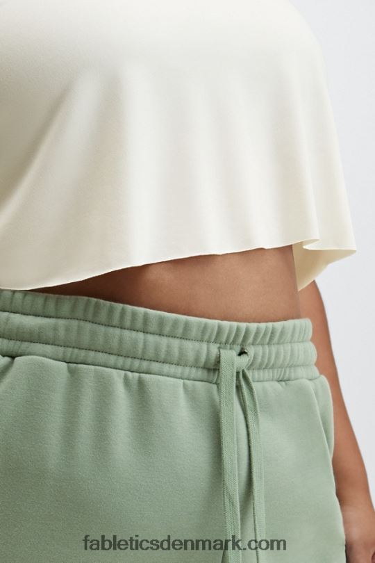 Fabletics Kvinder dry-flex ultra-beskåret kortærmet t-shirt PNX2T1956 blød hvid