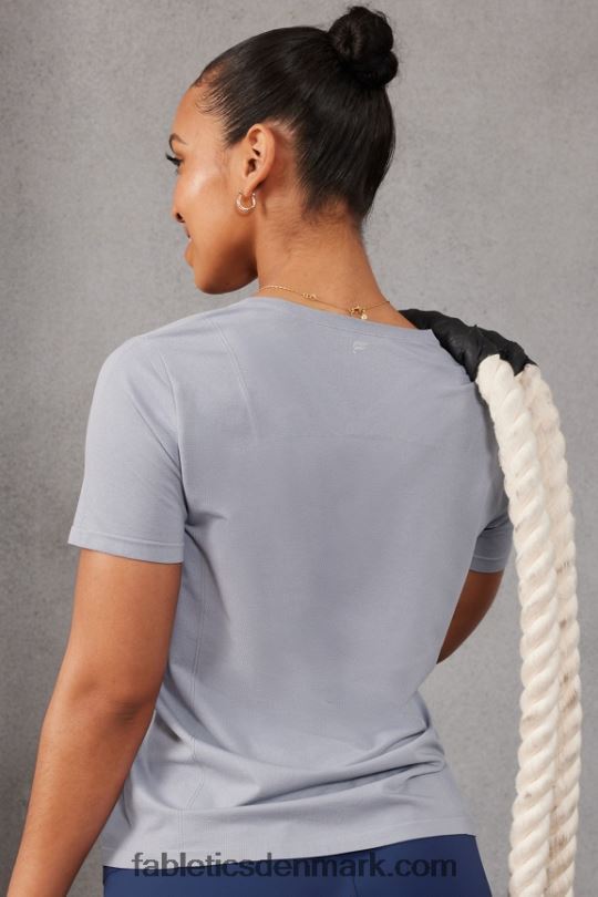 Fabletics Kvinder fjer tech kortærmet top PNX2T1949 klassisk grå lyng