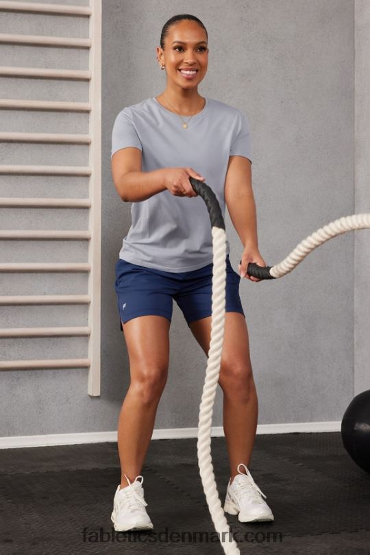 Fabletics Kvinder fjer tech kortærmet top PNX2T1949 klassisk grå lyng