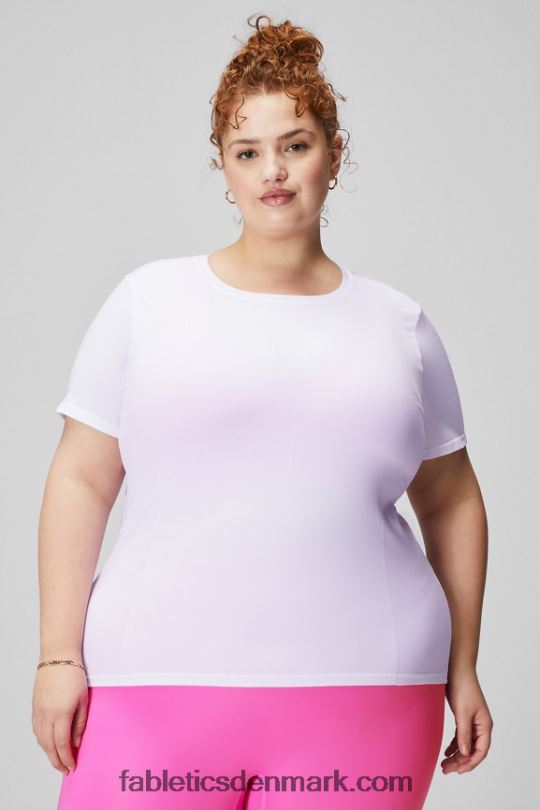 Fabletics Kvinder fjer tech kortærmet top PNX2T1951 klassisk hvid