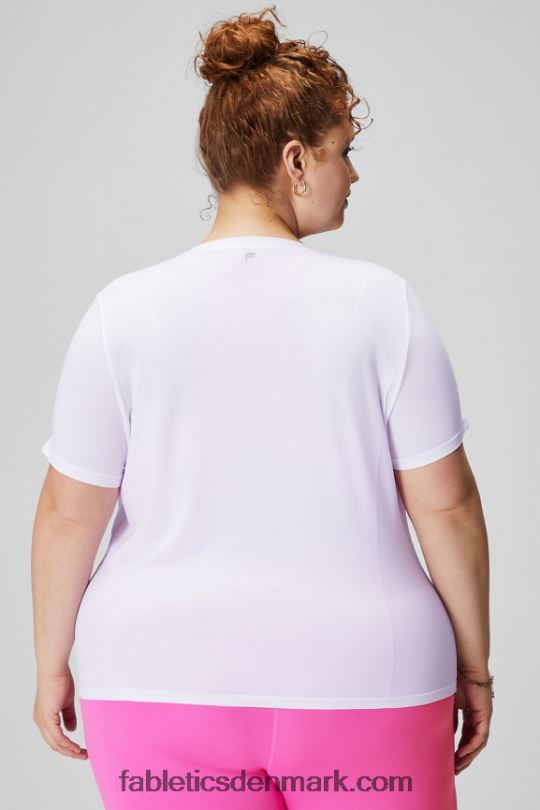 Fabletics Kvinder fjer tech kortærmet top PNX2T1951 klassisk hvid