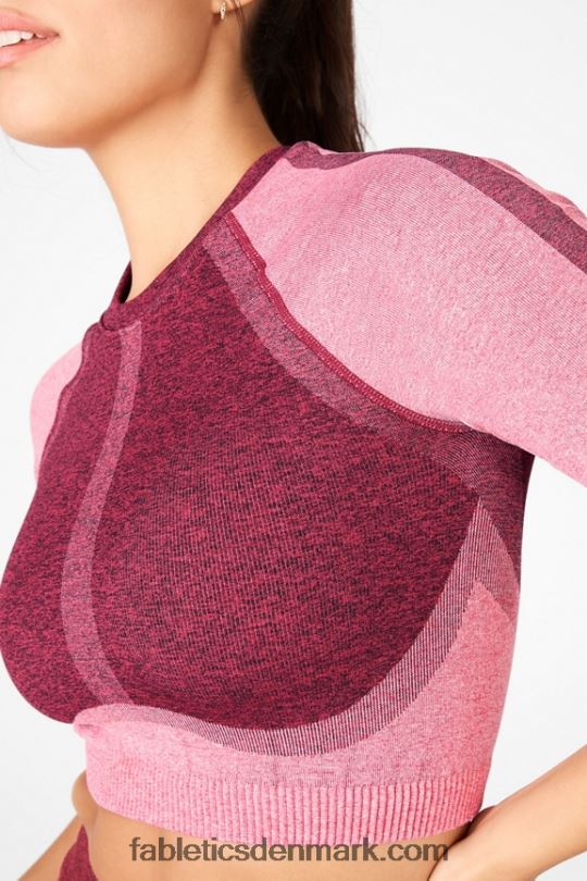 Fabletics Kvinder helena sømløs crop top PNX2T2098 pink lyng multi