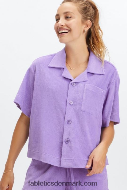 Fabletics Kvinder island terry boxy knap op PNX2T2039 vilde blåregn