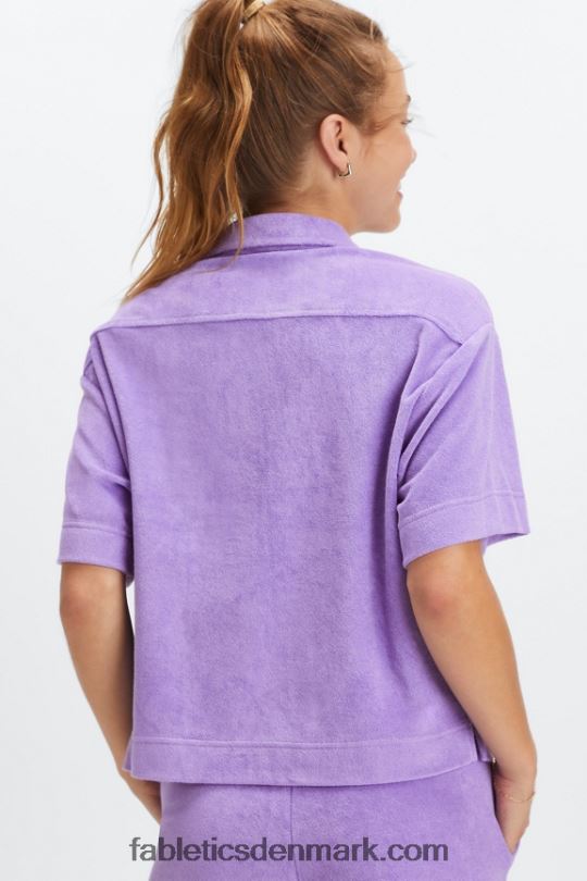 Fabletics Kvinder island terry boxy knap op PNX2T2039 vilde blåregn
