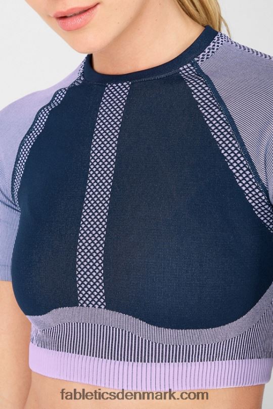 Fabletics Kvinder jessie sømløs crop top PNX2T2099 afgrund/syren