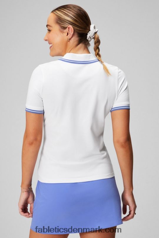 Fabletics Kvinder klassisk pique kortærmet polo PNX2T1964 klassisk hvid/periwinkle punch