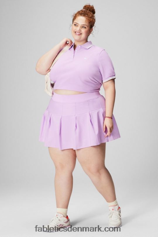 Fabletics Kvinder klassisk pique kortærmet polo PNX2T1966 lilla cosmo/mintegrå