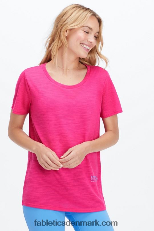 Fabletics Kvinder klassisk t-shirt PNX2T2020 plys pink/atletisk klub