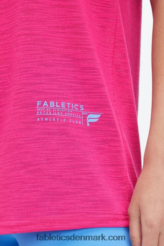 Fabletics Kvinder klassisk t-shirt PNX2T2020 plys pink/atletisk klub