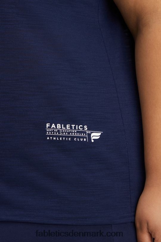 Fabletics Kvinder klassisk t-shirt PNX2T2022 dyb flåde/atletikklub