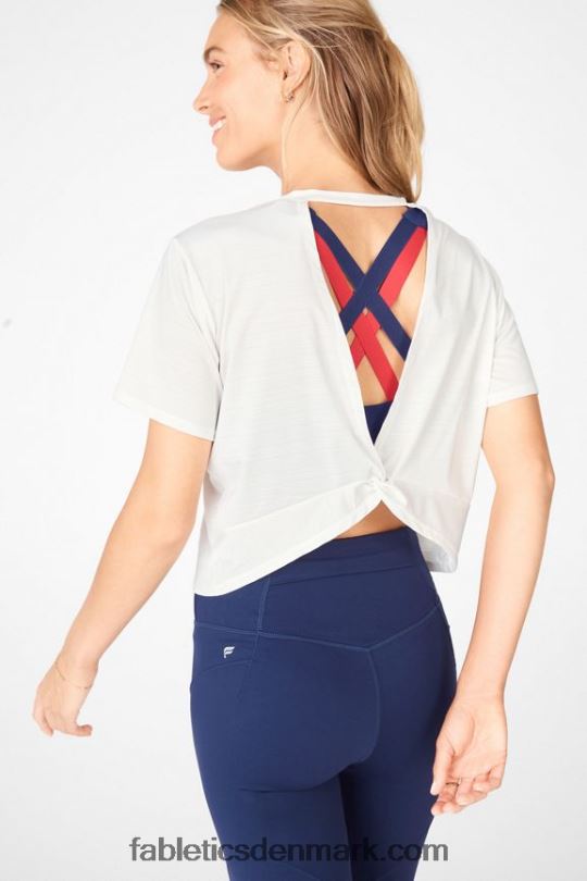 Fabletics Kvinder øko-bevidst twist back-t-shirt PNX2T2114 stødtand