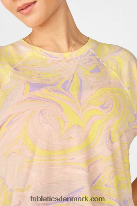 Fabletics Kvinder loveday kortærmet raglan-t-shirt PNX2T2092 marmor