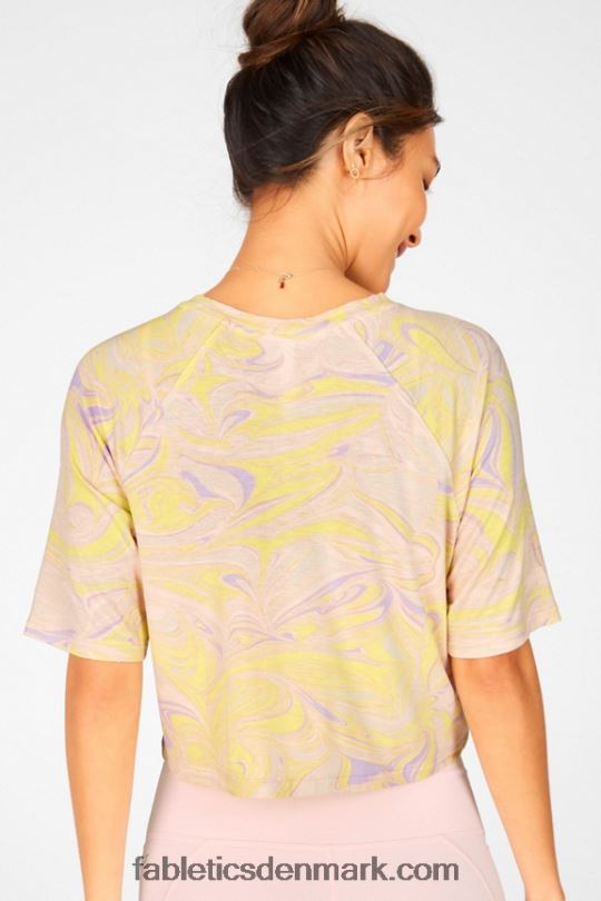 Fabletics Kvinder loveday kortærmet raglan-t-shirt PNX2T2092 marmor