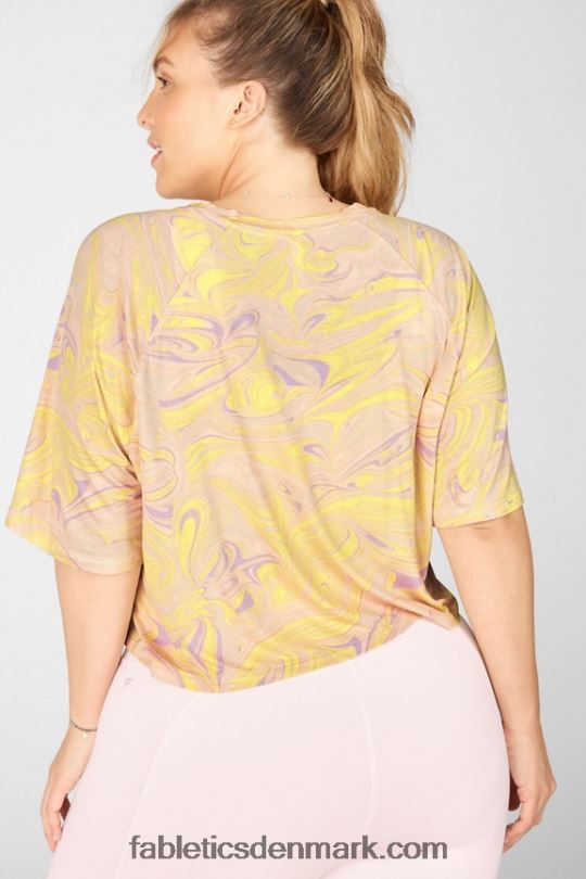 Fabletics Kvinder loveday kortærmet raglan-t-shirt PNX2T2093 marmor